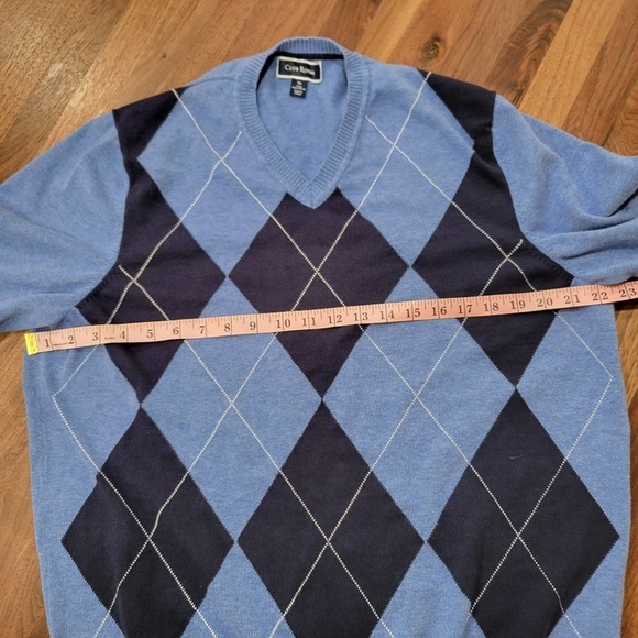 Club Room Pima Cotton Argyle Sweater Size XL - Picture 3 of 5